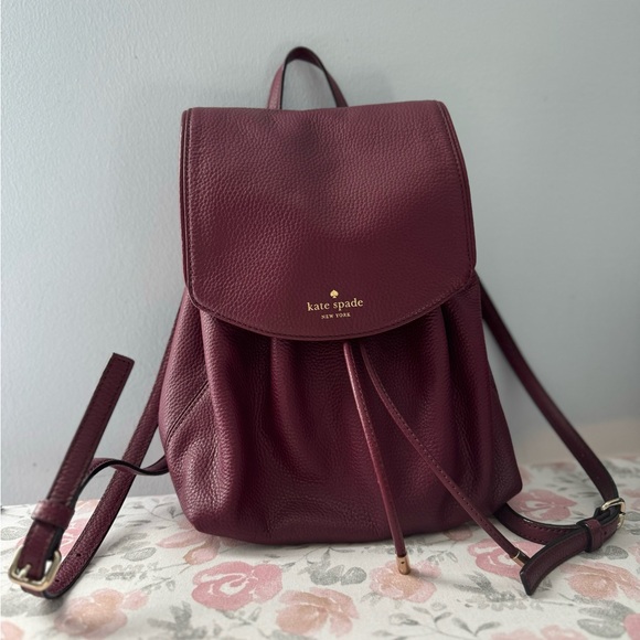 Kate Spade Backpack. Color Red/Purple - Picture 5 of 5